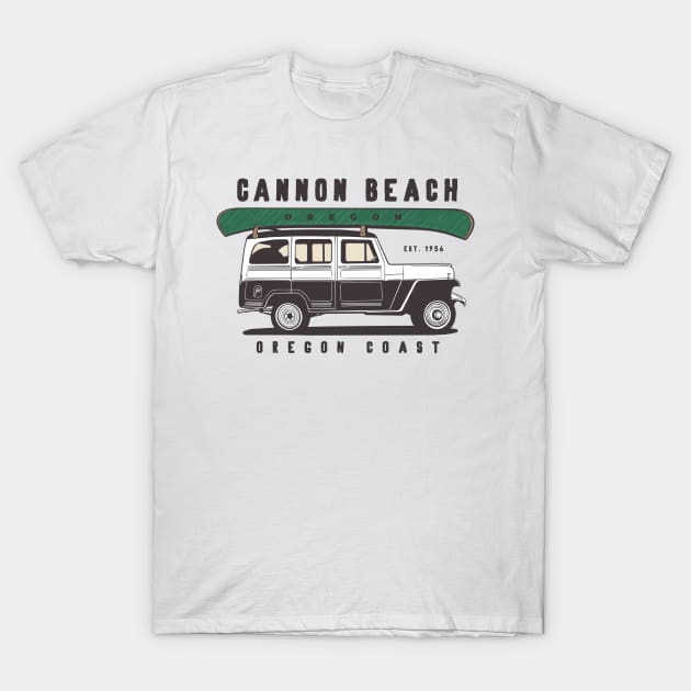 Cannon Beach T-Shirt by FahlDesigns